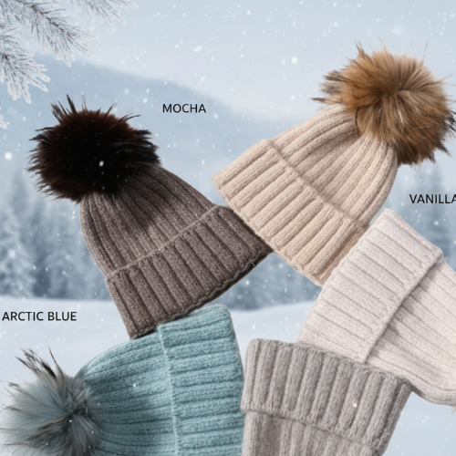Jennifer Toque/Real Fur Pom/Assorted