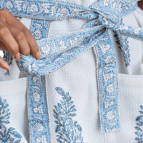 Blue Paisley Bath/Beach Robe