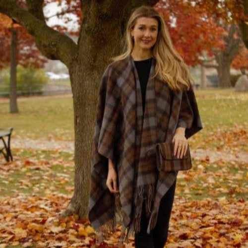 Lambswool Cape, Outlander Tartan