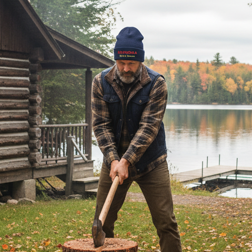 Muskoka Embroidered Navy Toque