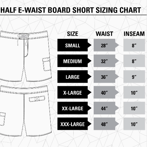 Mens Board Shorts, Blue Watercolour