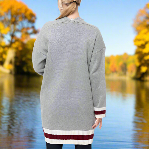Canadiana Cardigan Grey OS