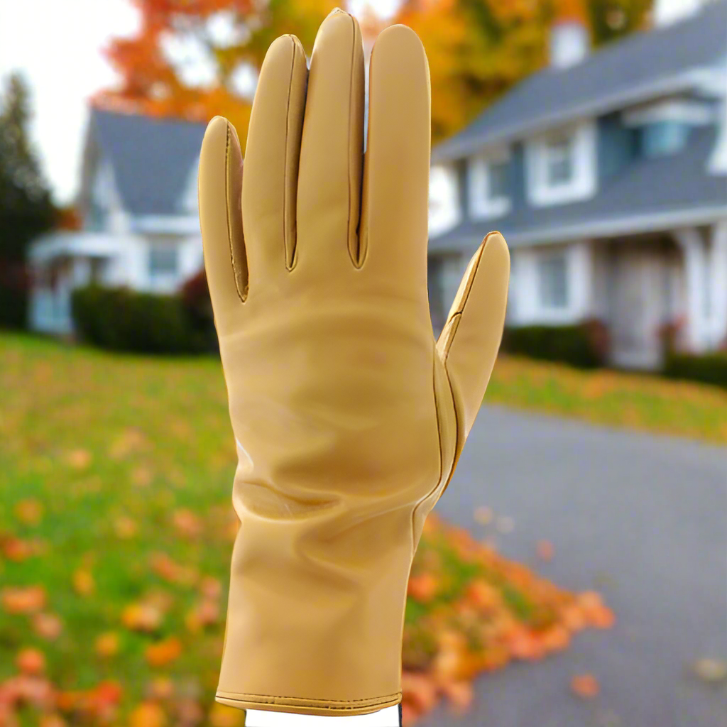 Ladies Leather Gloves / Mustard