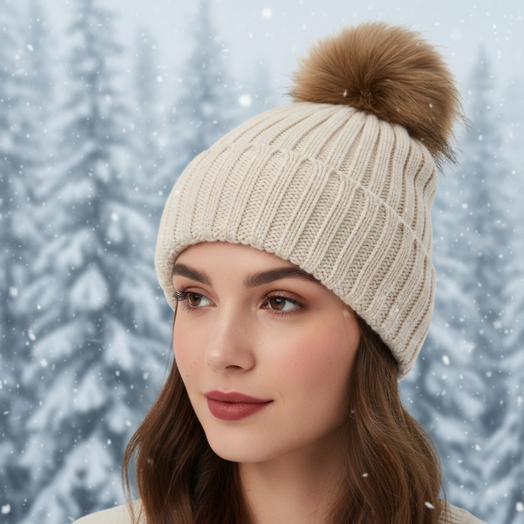 Jennifer Toque/Real Fur Pom/Assorted