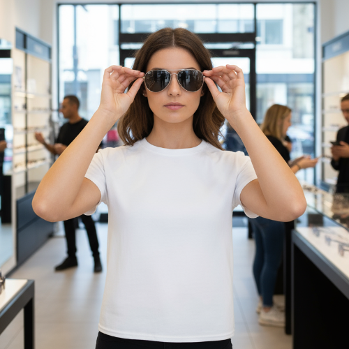 Ladies S/S Tee in White