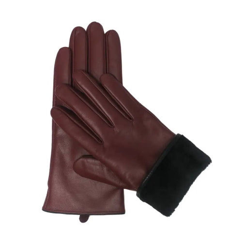 Ladies Leather Glove (Club Rochelier), Black or Chocolate