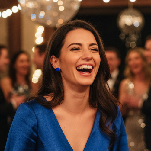 Sea Glass Studs - Cobalt