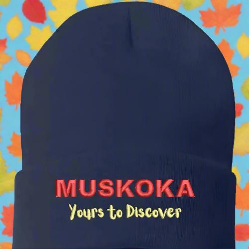 Muskoka Embroidered Navy Toque