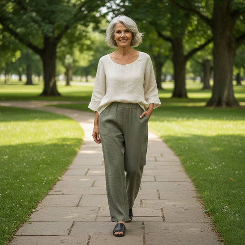 SALE Linen Pant in Olive