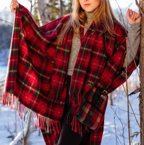 Lambswool Cape, Dark Maple