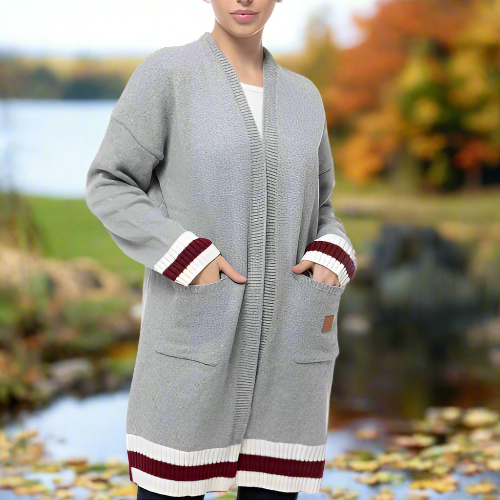 Canadiana Cardigan Grey OS